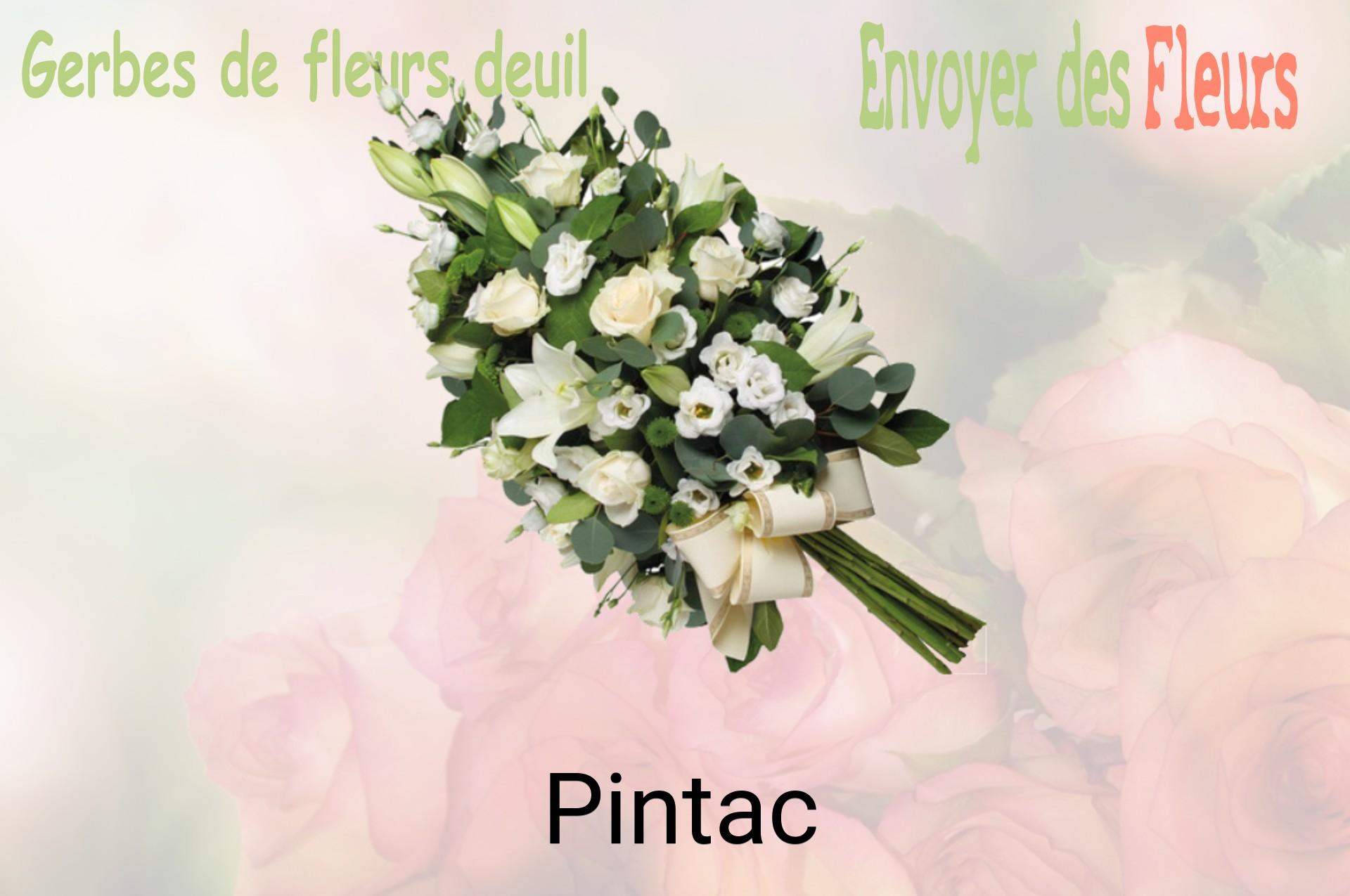 Gerbe de fleurs de deuil livrée à Pintac